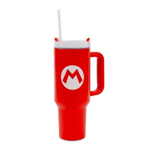 Pyramid America Super Mario Bros. Mario Icon Metal Travel Tumbler | Holds 40 Ounces - 1 of 4