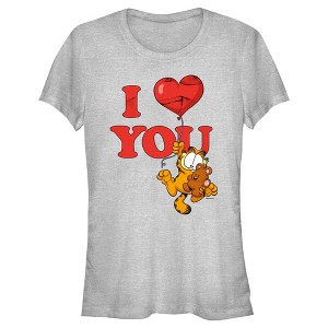 Juniors Womens Garfield I Heart You T-Shirt - 1 of 4