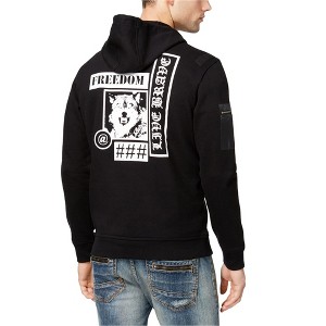 I.N.C International Concepts Mens Freedom Hoodie Sweatshirt, Black, X-Large - 1 of 1