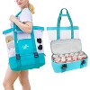 Catalonia Lareg Beach Tote with Cooler Compartment, Multi-functional Fashion HandBag for Women, Cooler Tote Bag, Mesh Tote - 2 of 4