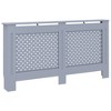 vidaXL Radiator Cover Anthracite 59.8"x7.5"x32.1" MDF - 2 of 4