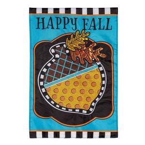 Happy Fall Acorn Garden Applique Flag - 1 of 4