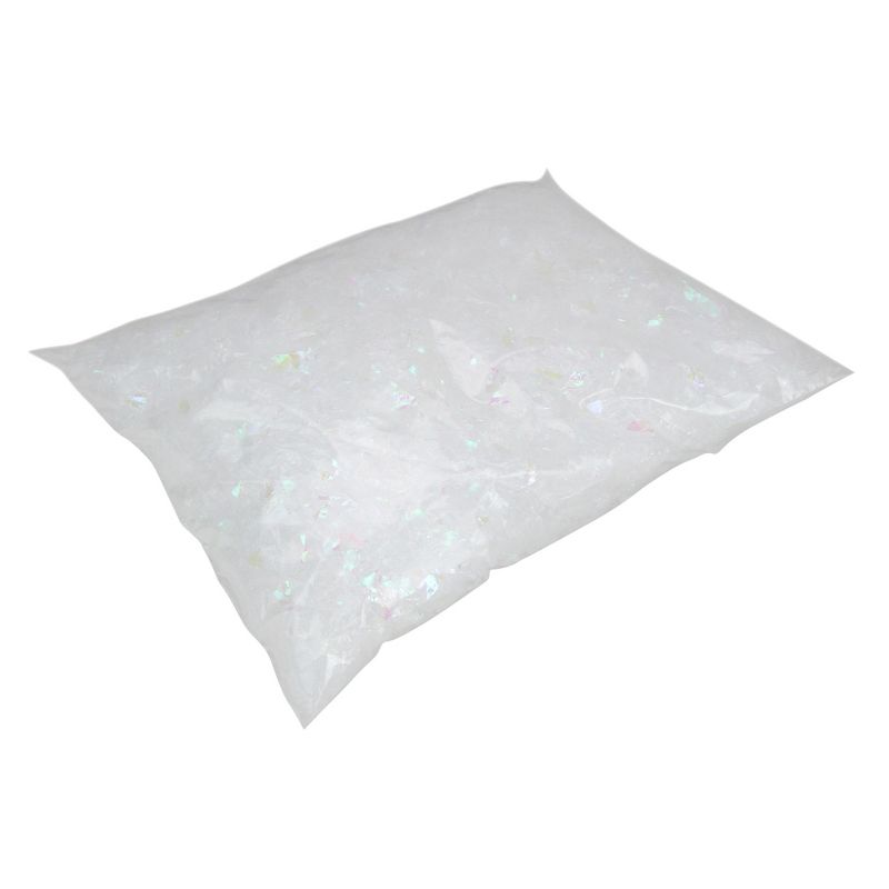 Northlight White Iridescent Artificial Powder Snow Flakes for Christmas Decor 1.75qts, 3 of 4