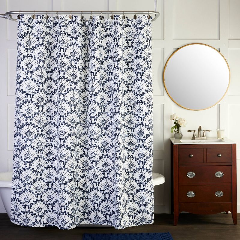Vern Yip Boho Floral Shower Curtain White - SKL Home, 4 of 5