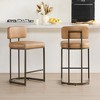 Spruce&Spring 26 inch Counter Height Bar Stool Set with Brass Frame - 2 of 4