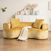 Sleeper Sofa Modern Curved Design with Deep Seat and No Assembly for Living Room - 3irtyhousy - 2 of 4