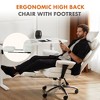Grungis Ergonomic Office Chair with Footrest & Lumbar Support,PU Leather  Computer Chair with Swivel Wheels for Adult,Student - 4 of 4
