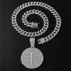 Men's Star Cuban Chain - Rhinestone Hip Hop Necklace, Gold Plated - 4 of 4