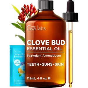Gya Labs Clove Bud Essential Oil - 4 Fl Oz - for Diffuser, Massage, Hair, Skin, Aromatherapy, Soap & Candle Making Scents - 1 of 4
