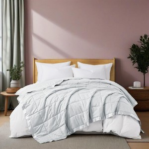 Peace Nest Hotel Quality Luxury All Season Jacquard Soft Bed Blanket with Satin Trim, Cozy and Warm - 1 of 4
