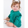 RuffleButts Baby Girls Sweatshirt Bubble Romper - 3 of 4