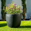 Rosemead Home & Garden, Inc. Concrete Outdoor Planter Pot Black 14"x14" - 2 of 4