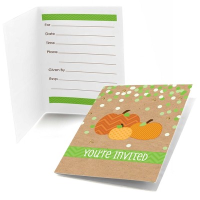 Big Dot of Happiness Pumpkin Patch - Fill In Fall, Halloween or Thanksgiving Party Invitations (8 count)