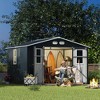 Ridstar 196.46 in. W Lockable Outdoor Storage Shed with 4 Skylights-Dark Gray - 3 of 4