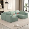 104.32" Yarn Fleece U-Shaped Modular Sectional Sofa, Sleeper with Chaise & Ottoman - 3 of 4