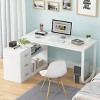 FUFU&GAGA Adjustable L Shaped Study Table Storage Drawers - 4 of 4