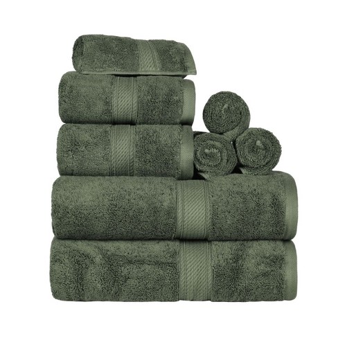 8pc Cotton Bath Towel Set Aqua : Target