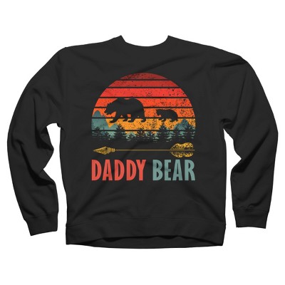 Adult Design By Humans Retro Forest Sunrise Daddy Bear By ZeusSE Sweatshirt