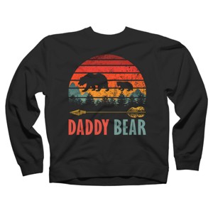 Adult Design By Humans Retro Forest Sunrise Daddy Bear By ZeusSE Sweatshirt - 1 of 2