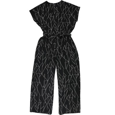 Alfani Womens Printed Wide Leg Jumpsuit