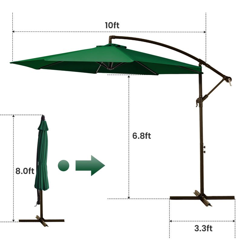 HYLEORY Hawkinsville 10' Cantilever Umbrella, 2 of 3
