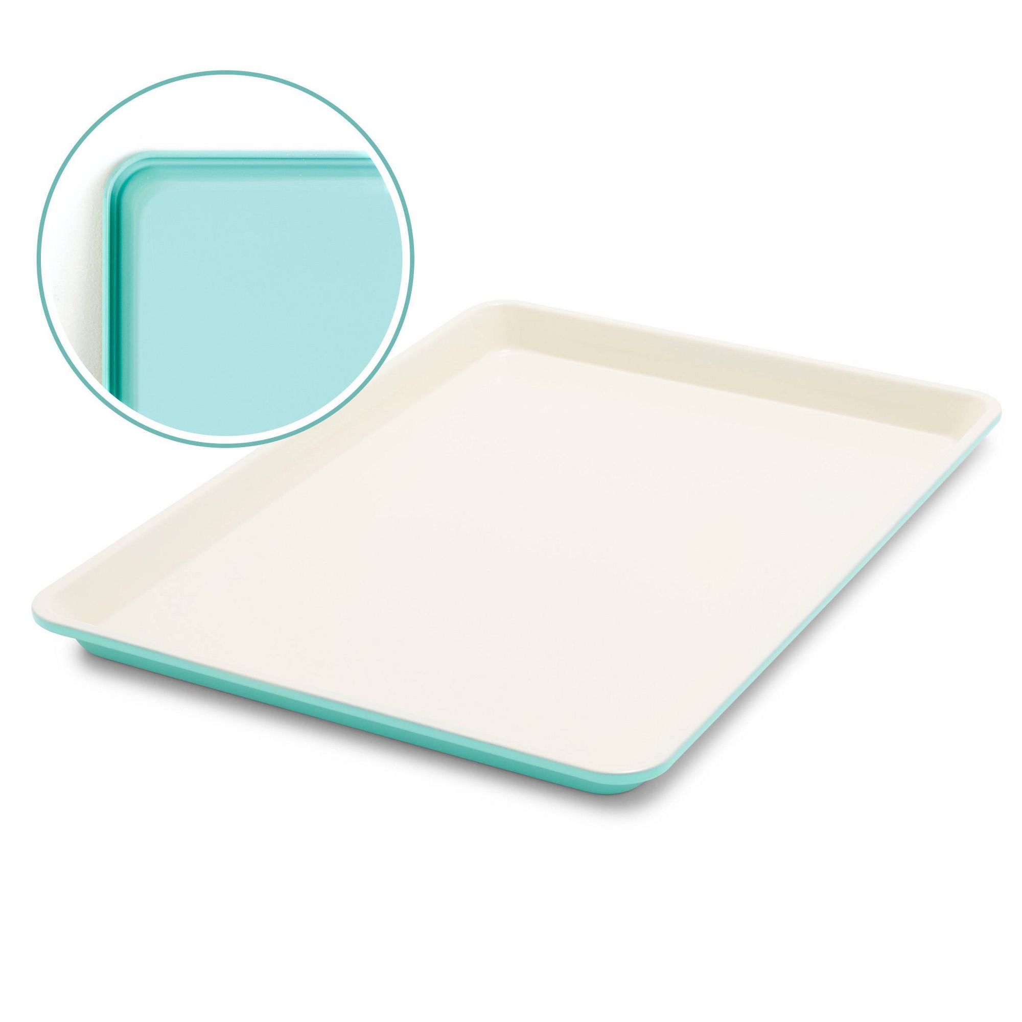 GreenPan 18"x13" Nonstick Ceramic Cookie Sheet Turquoise: Carbon Steel Bakeware, Dishwasher-Safe, PFOA-Free