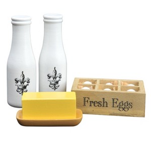 The Queen's Treasures 11 Piece Vintage Milk, Eggs And Butter Kitchen Food - 1 of 4