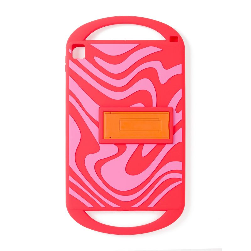 Komar Kids Red/Pink Swirl Kids&#39; iPad Case w/Stand, 1 of 5