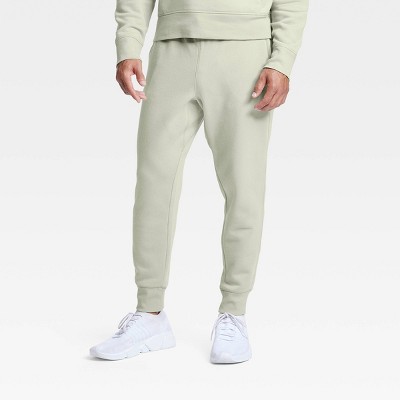 Image of Men's Cotton Fleece Jogger Pants - All In Motion™ Light Green M