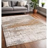 Gray and Gold Abstract Non Skid Area Rug - 2 of 4