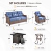 Gymojoy Outdoor Sofa Swivel Chairs with Fire Pit Table Patio Funiture Set - 3 of 4
