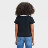 Girls' Say it 3 Times Short Sleeve Graphic T-Shirt - White/Black - 3 of 4