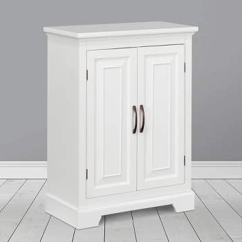 Lillestrom Double Door Large Bathroom Storage Cabinet in White