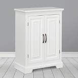 Teamson Home Shea Floor Storage Cabinet with Double Doors White - Elegant Home Fashions