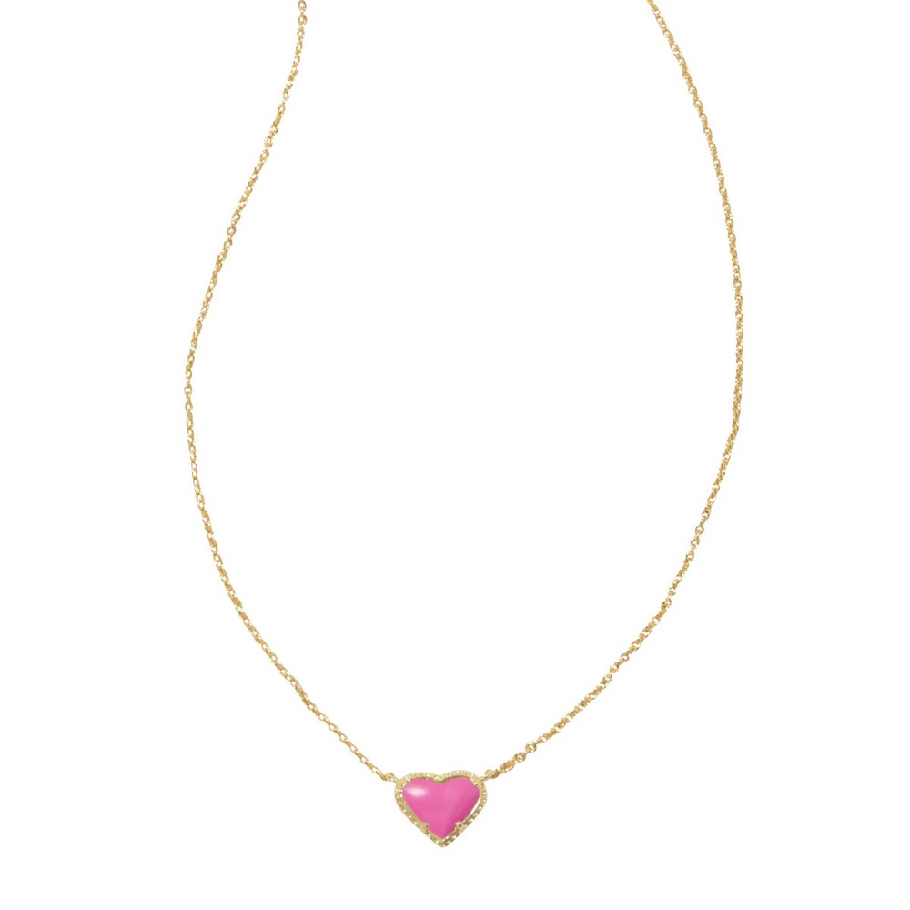 Photos - Pendant / Choker Necklace KENDRA SCOTT Anna Magnesite 14K Gold Over Brass Pendant Necklace - Magenta 