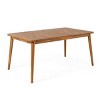 8-Person Acacia Wood Outdoor Dining Table, Rectangular Farmhouse Patio Dining Table for Garden, Backyard, Deck or Porch-Maison Boucle - 3 of 4