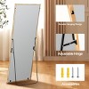 FURNIinspire Full Length Mirrors Floor Standing Body Mirror, Large Rectangle Mirror Long Dressing Mirror for Bedroom, Gold, 18"*58" - 4 of 4