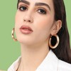 SOHI Women's Silver Chunky Hoop Earrings - 3 of 3
