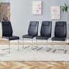 Set of 4 Modern PU Leather Upholstered Dining Chairs with High Back and Metal Legs for Living Room,Kitchen-Baofuwish - 2 of 4