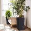 Tall Planter Set of 2, Large Outdoor & Indoor Flower Pots with Drainage Holes,Water Level Monitor,Inner Bucket,Trays & Wheels,Self-Watering Planters - 3 of 4