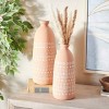 Set of 2 Ceramic Handmade Vase with Star Patterns Pink - Olivia & May: Rustic Stoneware Decorative Amphora Vases - 2 of 4