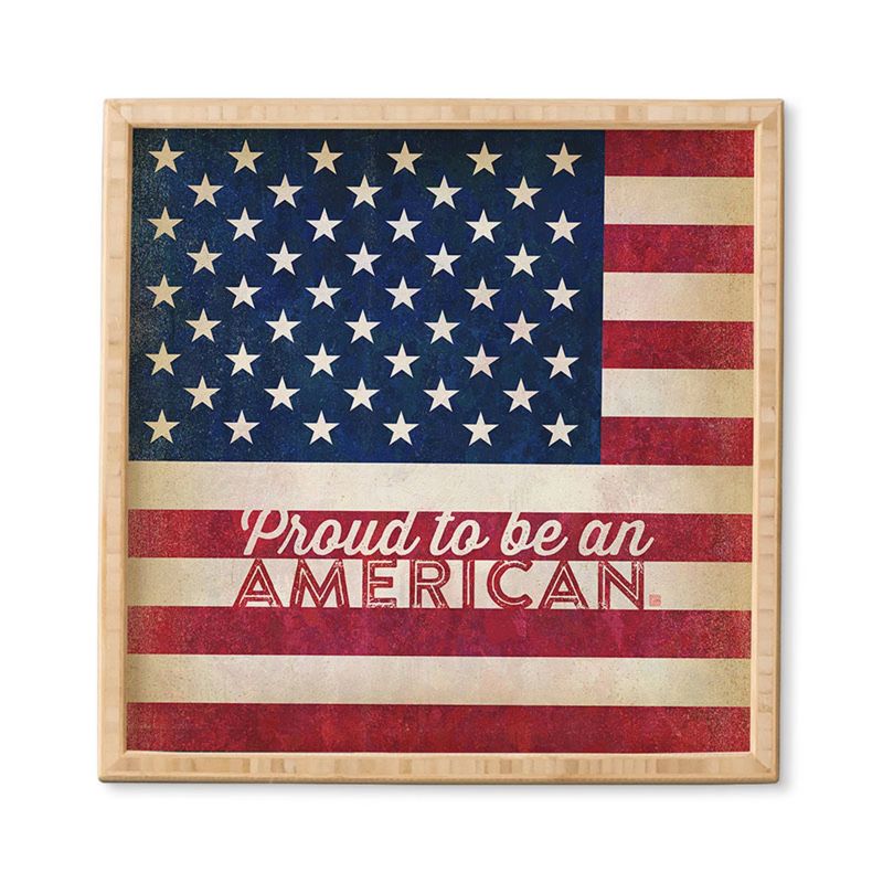 Anderson Design Group Proud To Be An American Flag Framed Wall Art 12" x 12" - Deny Designs, 5 of 7