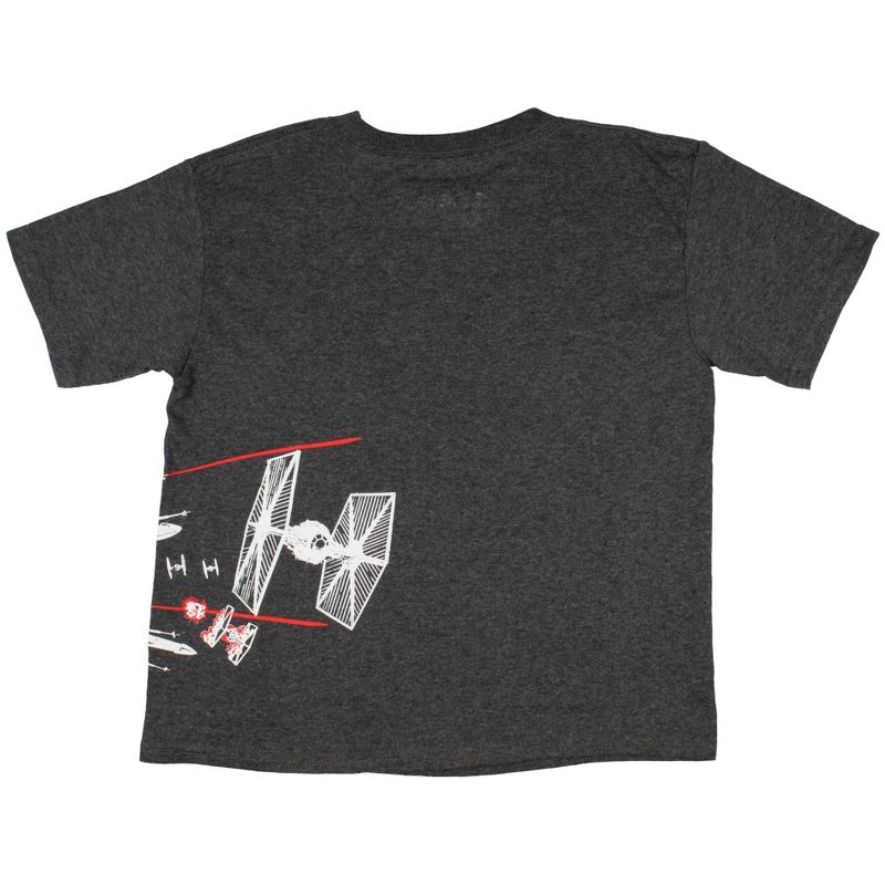 Star Wars Boy's Spaceship Battle Scene Logo T-Shirt, 2 of 4