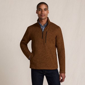 Lands' End Men's Quarter Zip Sweater Fleece - 1 of 4