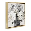 Stupell Industries Bold Abstract Floral Arrangement Floating Frame Canvas Art, Gold, 18" x 18" - 2 of 4