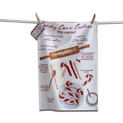 tagltd Candy Cane Cookies Recipe Dishtowel