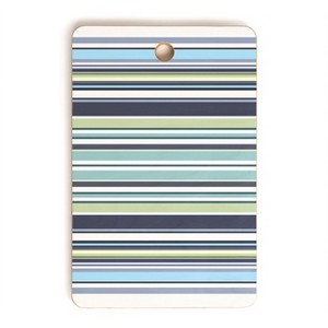 Sheila Wenzel-Ganny Lavender Mint Blue Stripes Rectangle Cutting Board - Deny Designs - 1 of 3