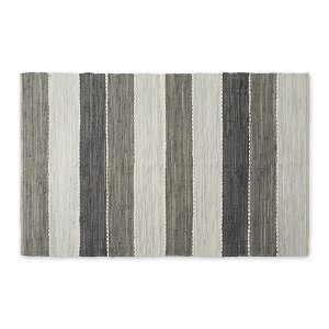 Design Imports Gray Color Block Cotton Chindi Rug 4X6Ft - 1 of 4