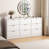 YONWAY 6-Drawer Dresser Bedroom Storage Organizer Furniture, Wide Chest of Drawer with Gold Handle for Closet,Hallway - 2 of 4
