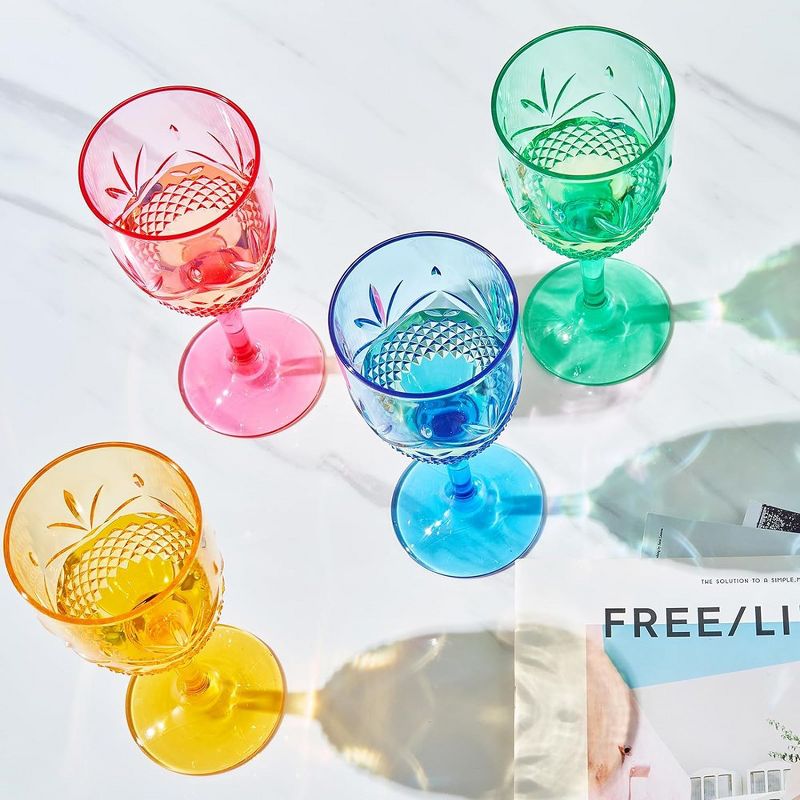 Khen's Shatterproof Vibrant Colored Wine Glasses, Luxurious & Stylish, Unique Home Bar Addition - 4 pk, 5 of 8